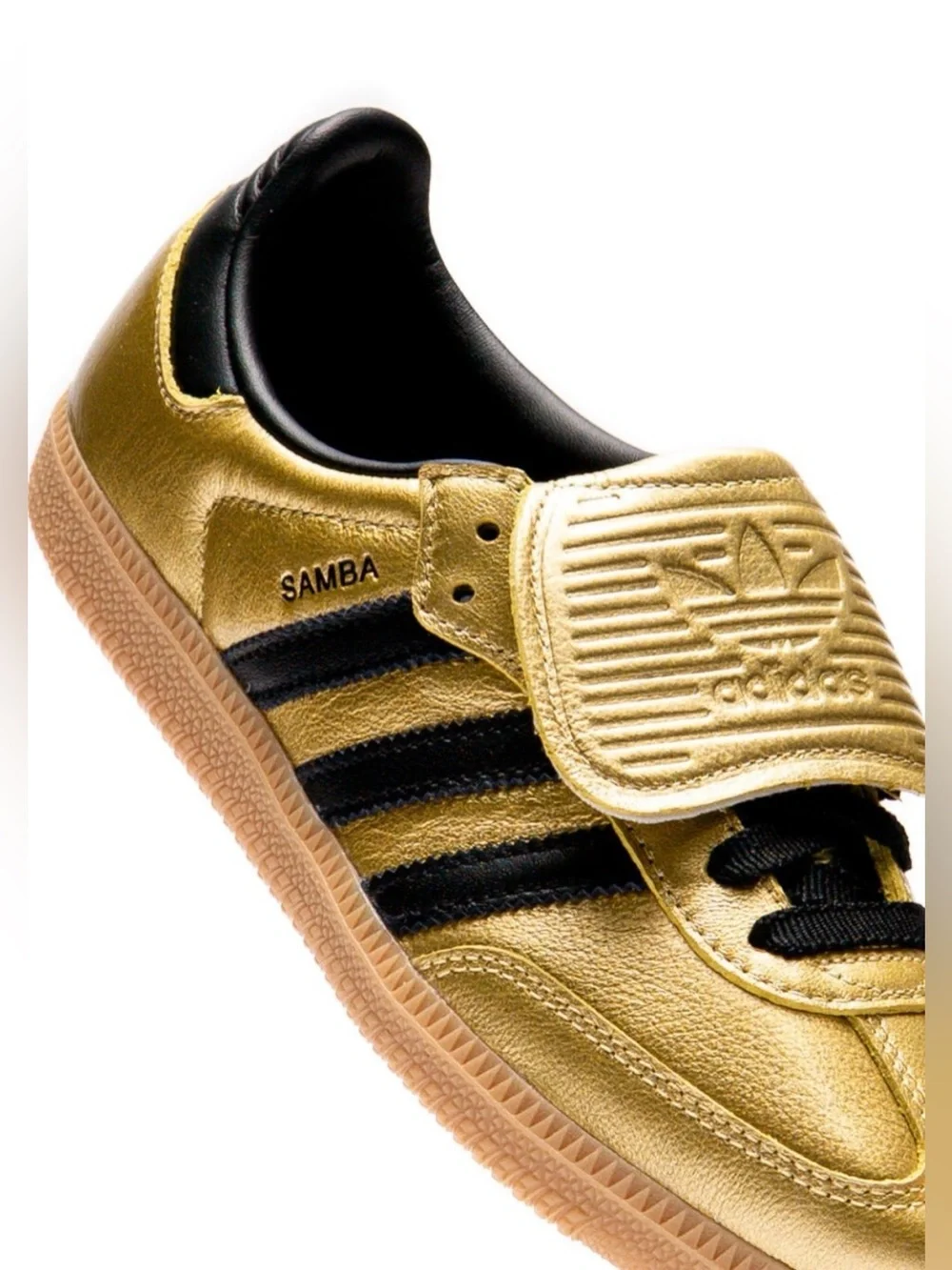 Adidas Women's Gold and Black GUM 3 SAMBA Long Tongue Sneakers brand new size 6